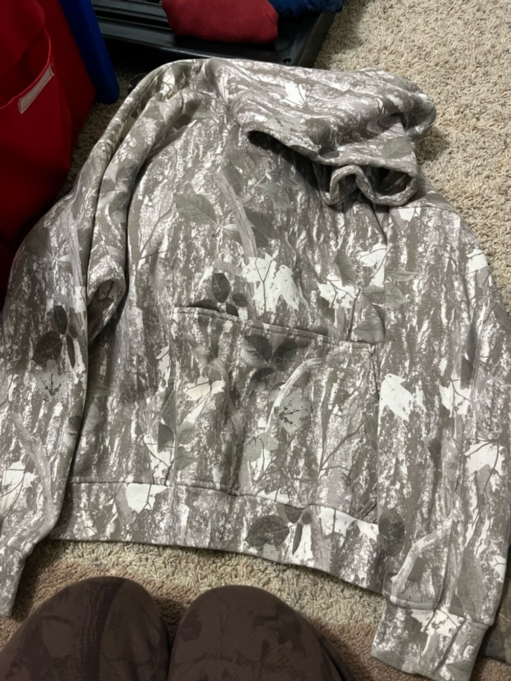 Abercrombie & Fitch Gray Camouflage Hoodie